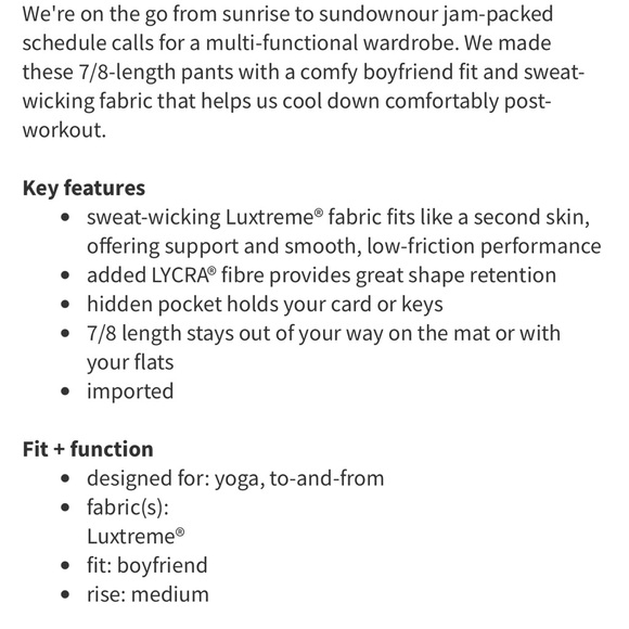 Lululemon Jet Pant - Picture 2 of 6